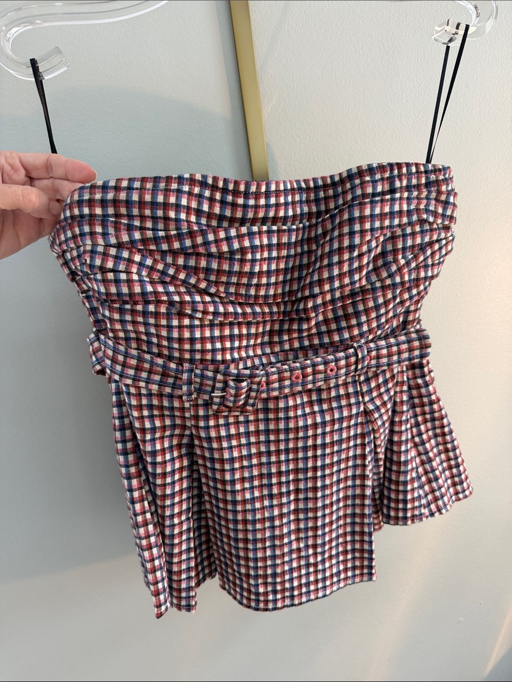 Adorable AnthropologieMaeve Belted Strapless Top